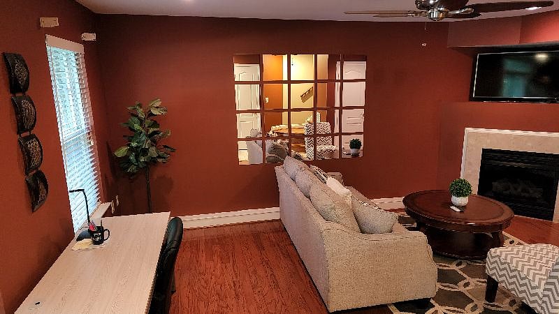 1st floor Den/Sitting area with Gas Fire place