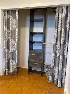 both bedrooms have identical closets