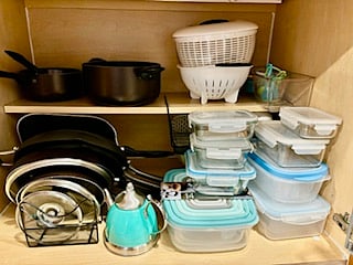 cookware, foo storage etc