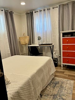 full size bed, dresser, vanity