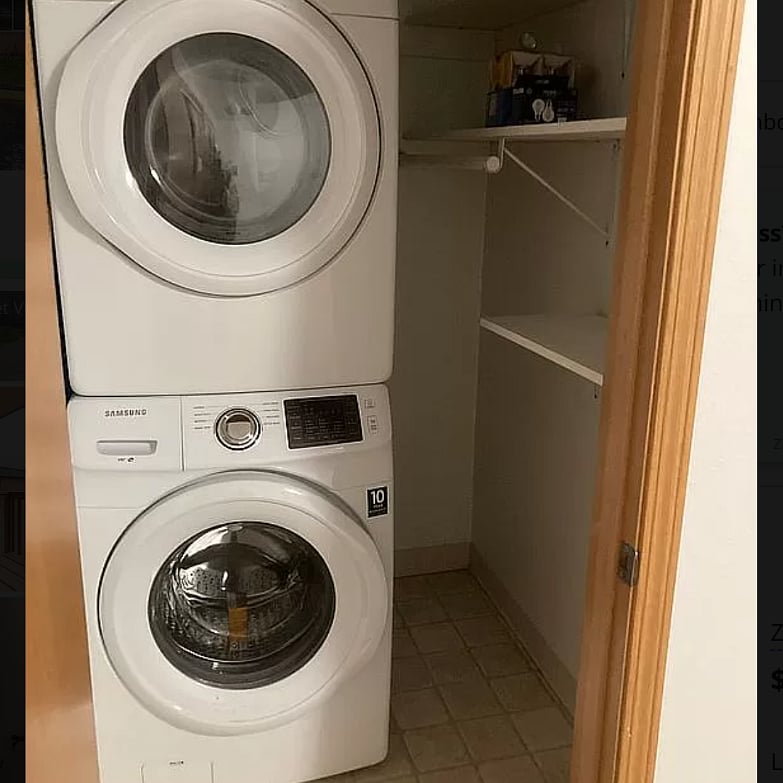 Washer and dryer of similar look to be installed in the 2nd floor housekeeping closet by the first of October 2022.
