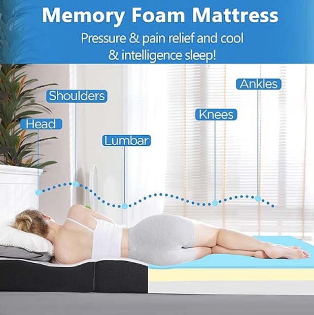 MEDIUM FIRM MEMORY FOAM QUEEN SIZE MATTRESS (OPTIONAL TOPPER AVAILABLE)