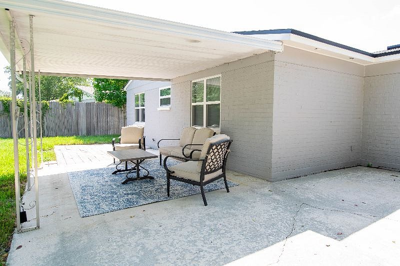 Covered Patio Seating Area
