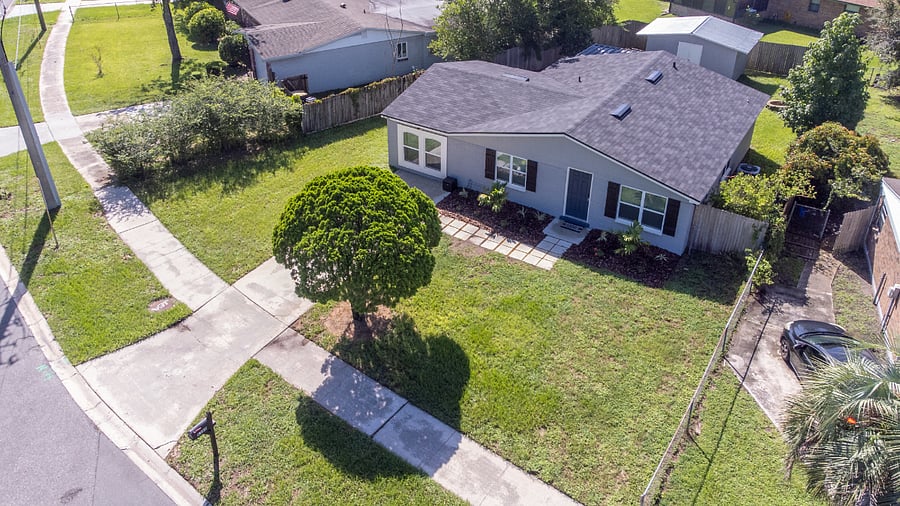 Aerial Front Yard