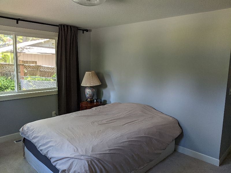 Master bedroom with King size bed.