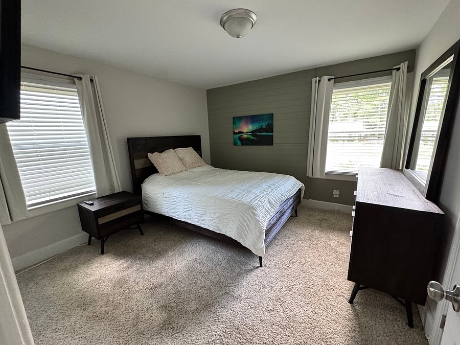 Third bedroom (2nd guest room) with blackout curtain.