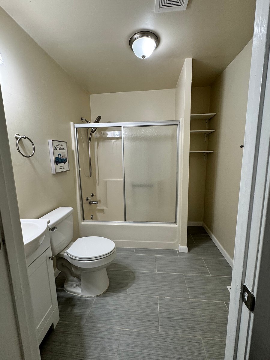 Master bedroom with private bathroom