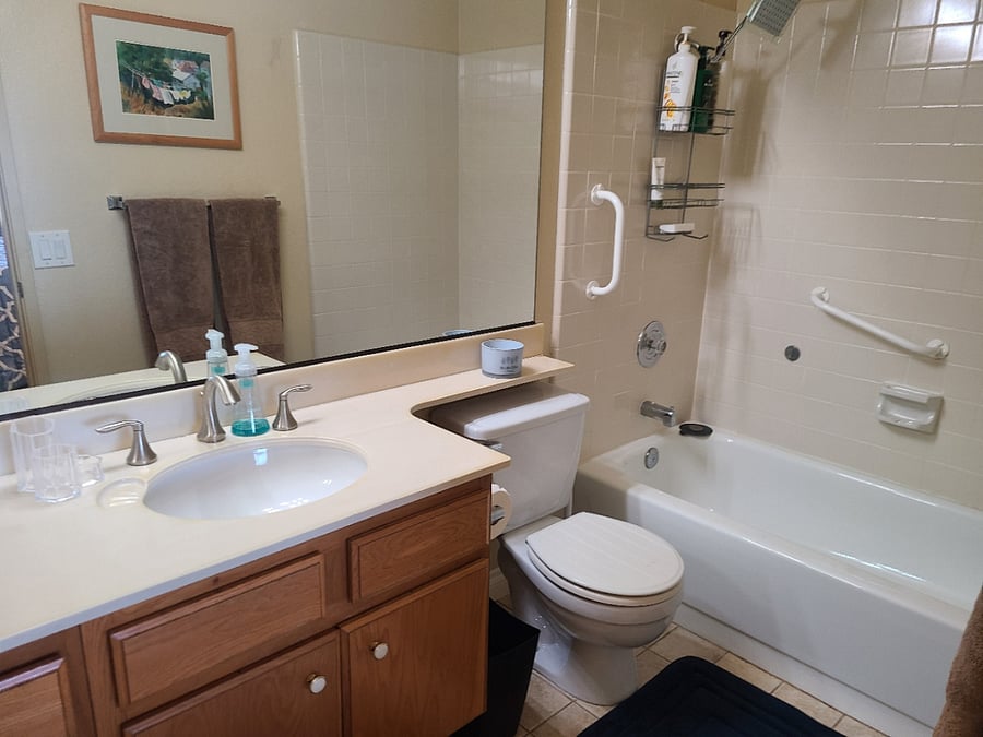 1st Bathroom with Tub and Shower