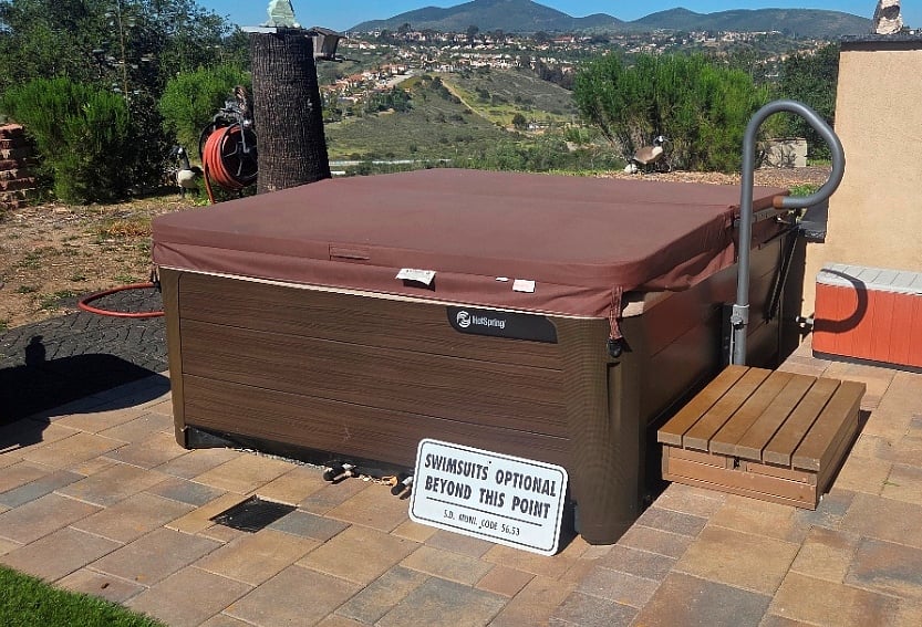 You are welcome to use the hot tub just a few feet from your door.
