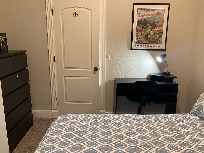 Bedroom 1 - Desk + Door