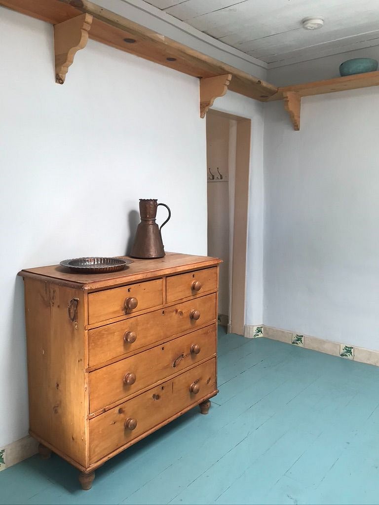 Dresser in bedroom.