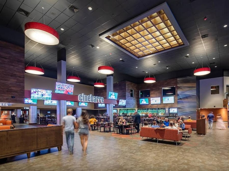 Cinebarre is one of Regal Cinema's top tier theaters and it's conveniently located at West Town Mall.