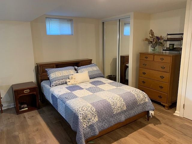 Full size bed, brand new Sealy mattress. Bed frame has cubby storage.