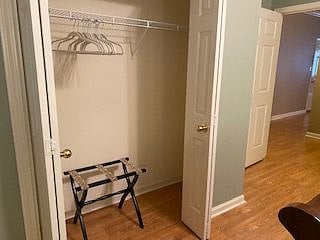Guest room closet with plenty space.