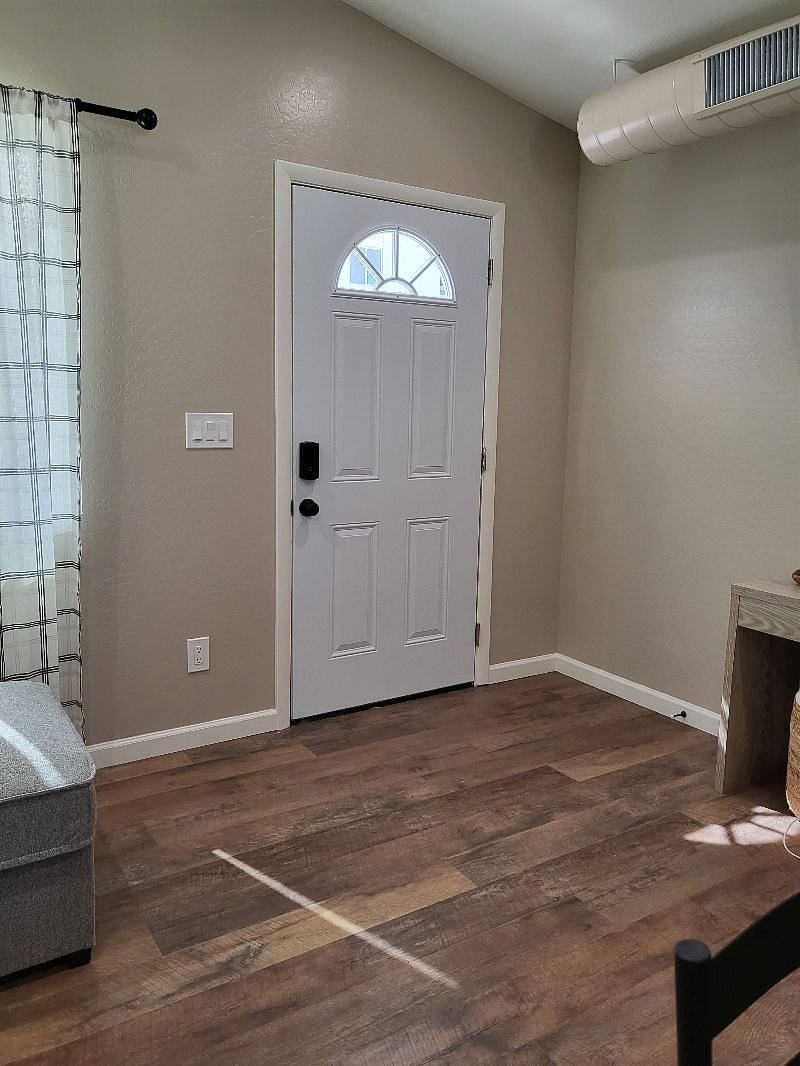 Front door with keypad lock