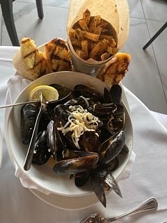 Mussles at George's French Bistro