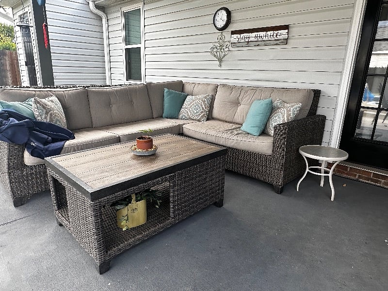 My back porch is a favorite for my tenants. It is a great place to enjoy the warm South Carolina fall temperatures.