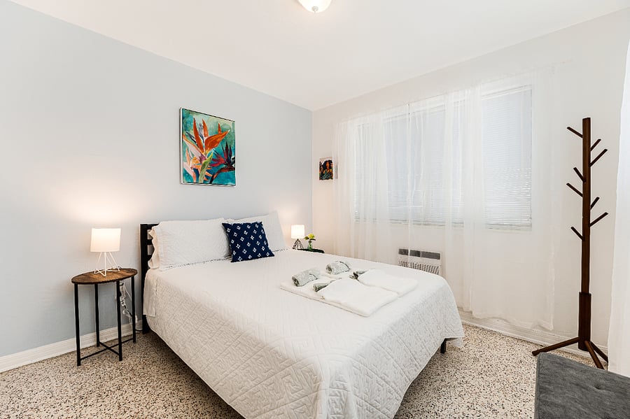 Comfortable bedroom with queen bed