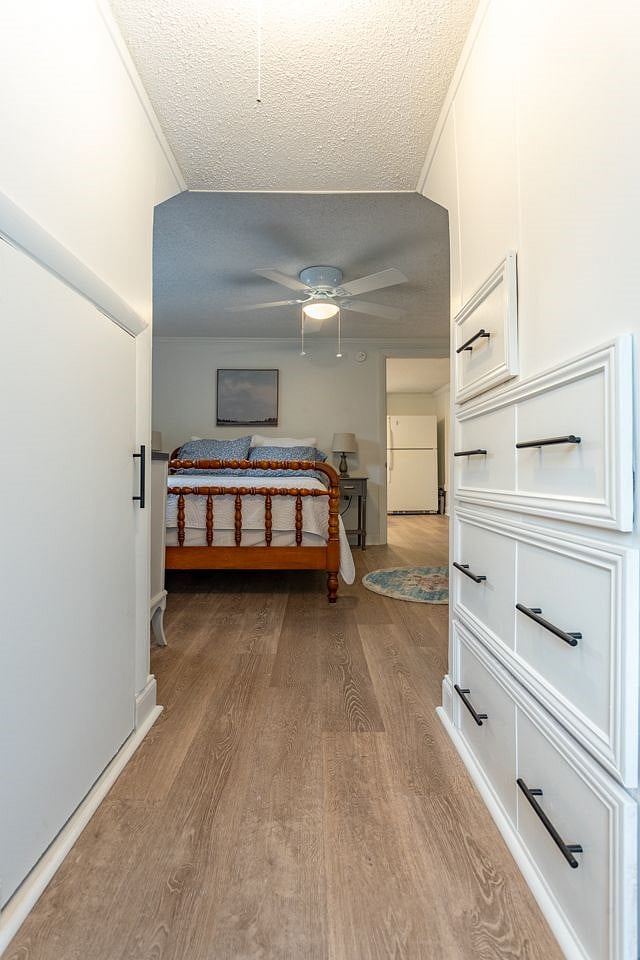 Additional dresser storage if needed.
