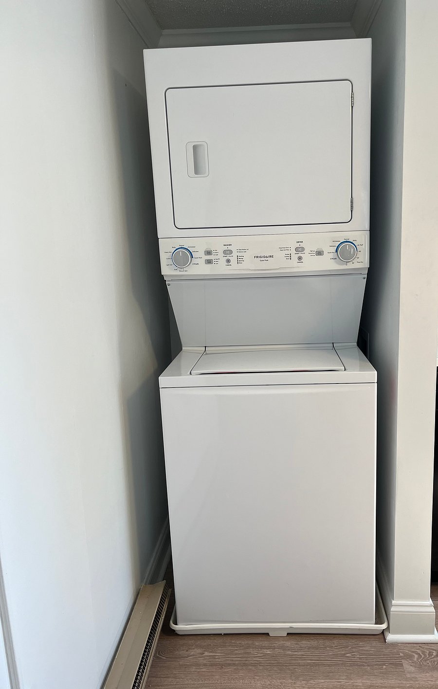Full size stackable washer and dryer