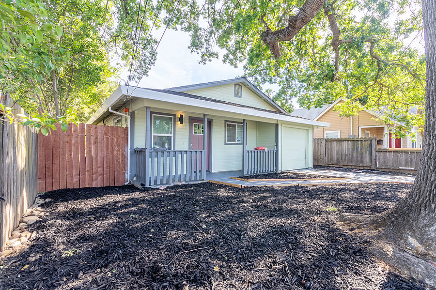 House with shade from large tree. Driveway Parking can reserved for $100/month extra.  Or park on the street free.