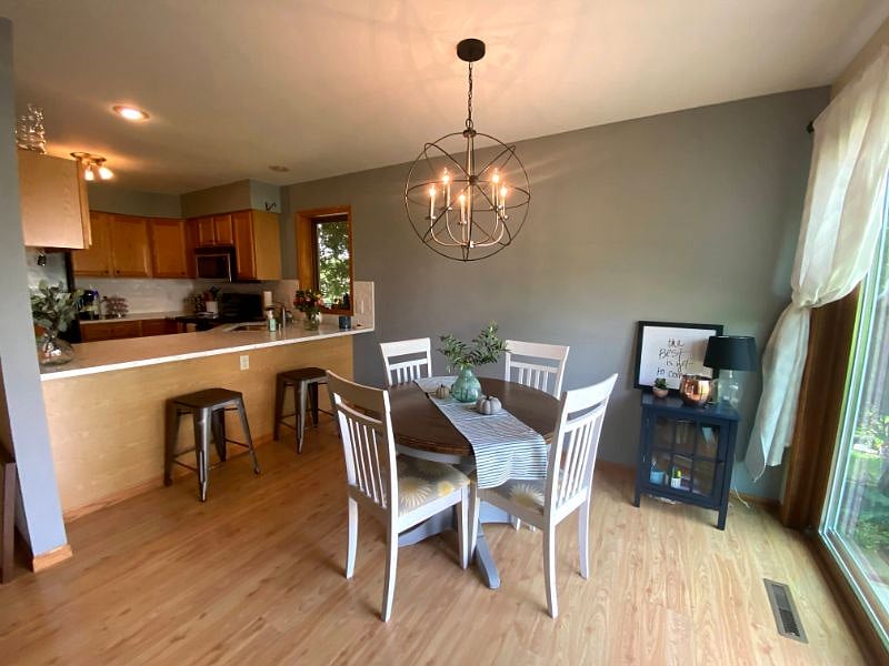 Shared living space - dining room & kitchen