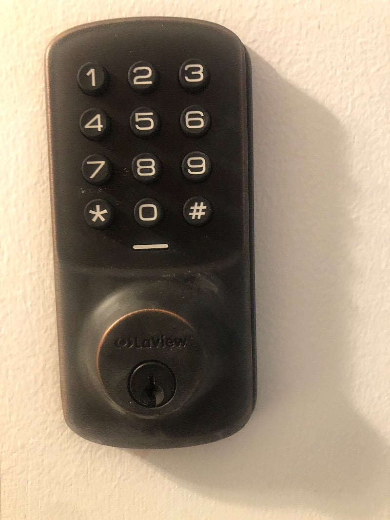 Digital Door Lock- [conveniently installed on each bedroom door for increased PRIVACY & SECURITY measures.]