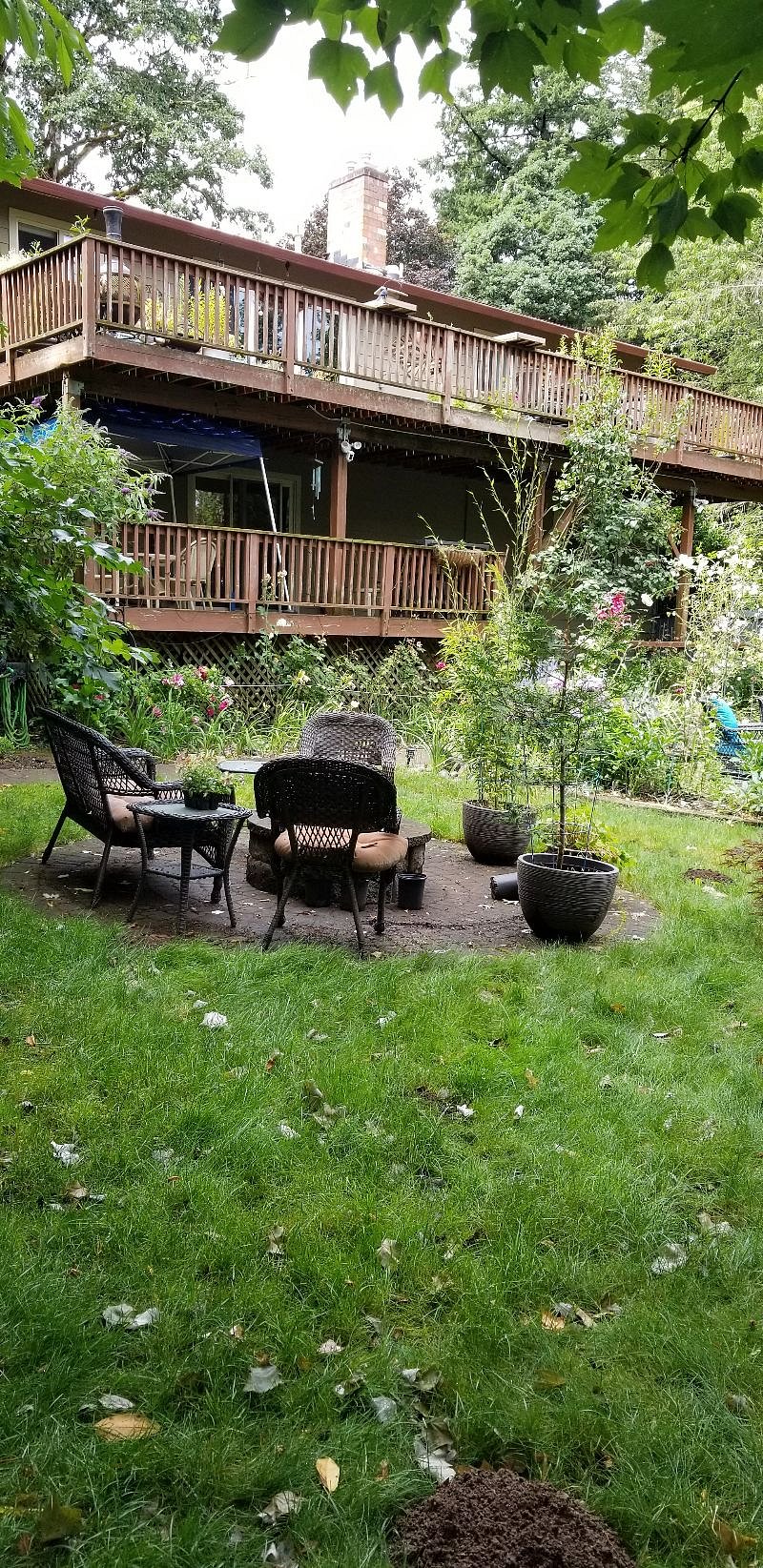 Firepit and private deck