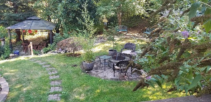 Firepit and gazebo