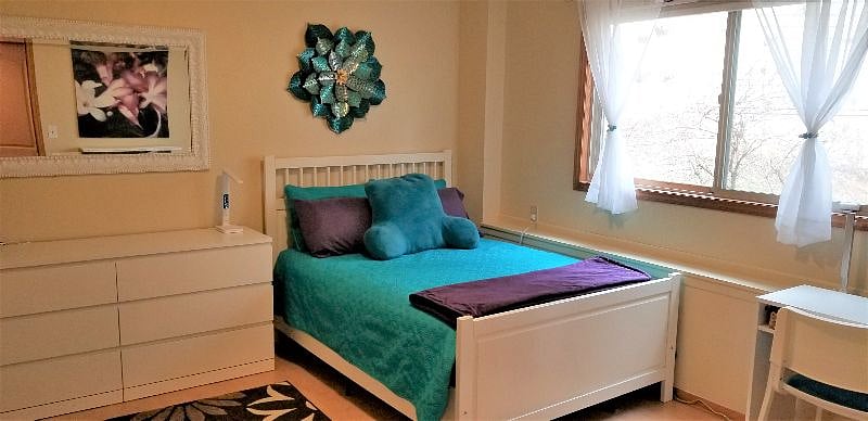 Bedroom #1, with cellular AND black-out shades
