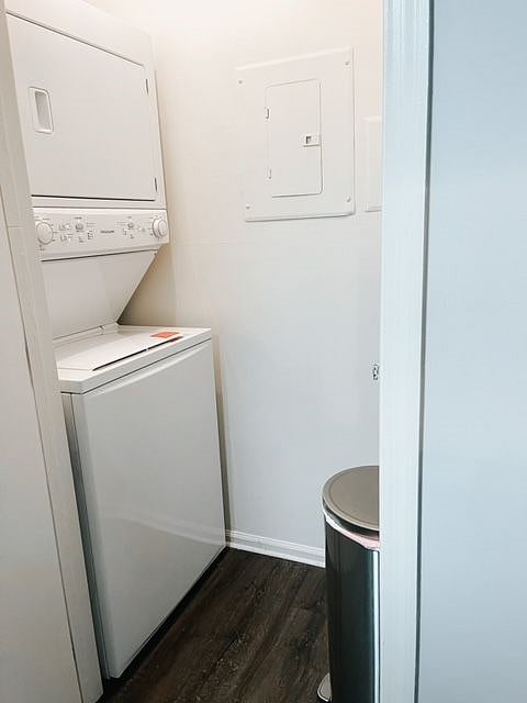 Washer and dryer - located in closet off the kitchen