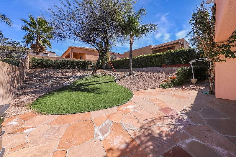 Huge Patio with mature Plants and trees