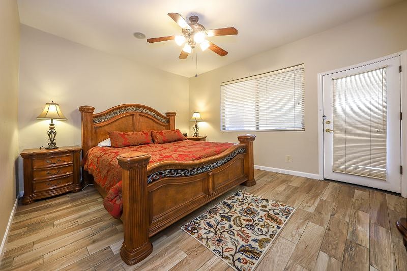 Spacious Master bedroom with king size bed