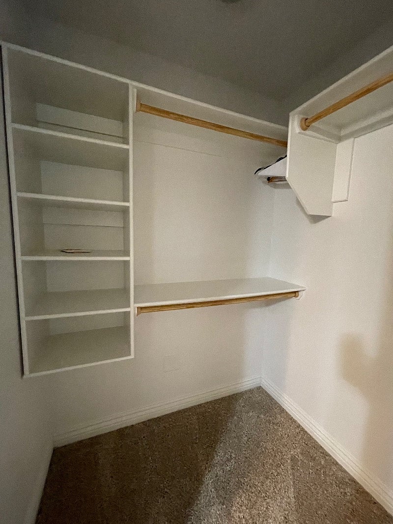 His/Her closets in master bath