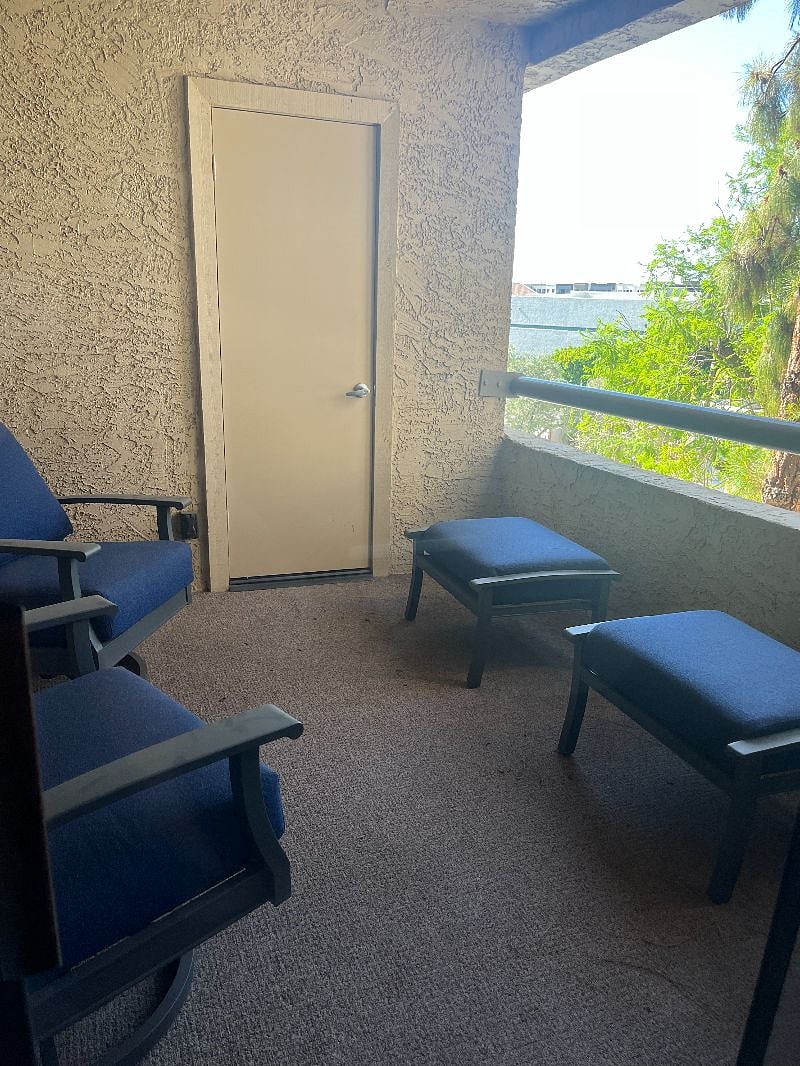 patio with new furniture
