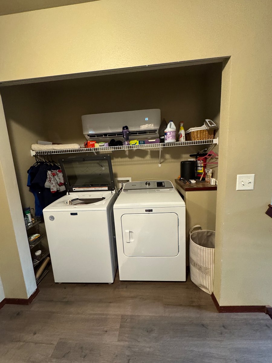 laundry upstairs