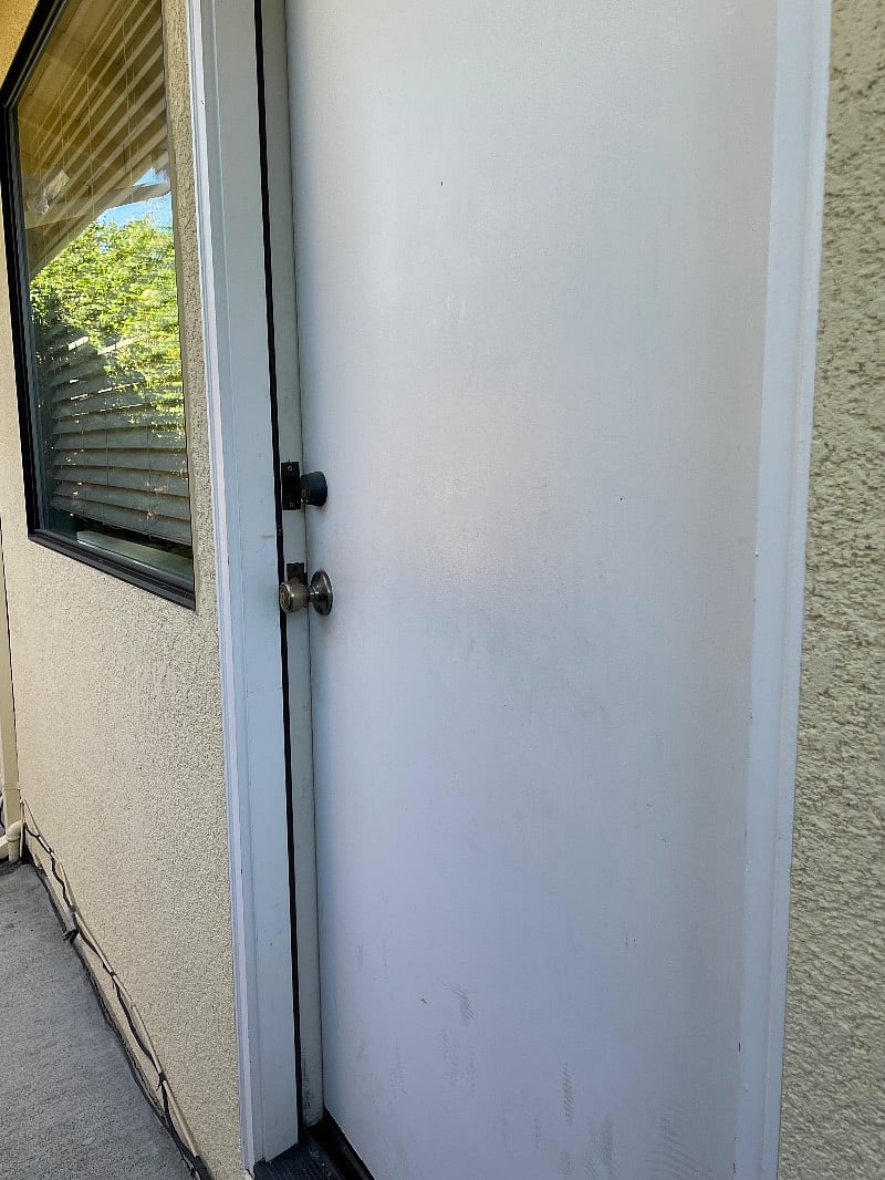 Private door to house