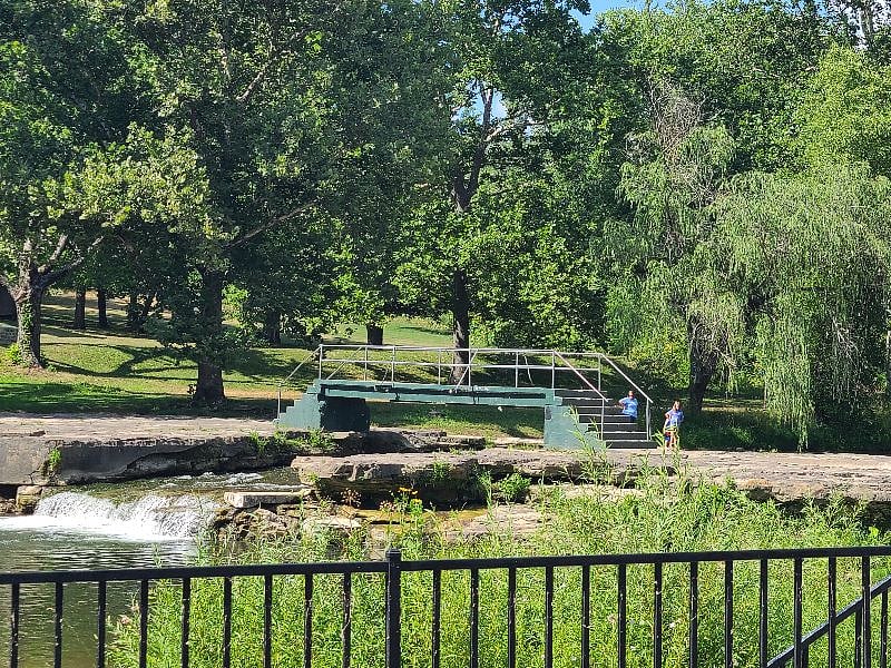 Falls Park right across the street from the Pendleton home.