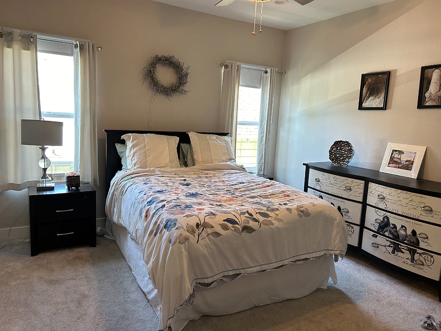 Bedroom one with master bath