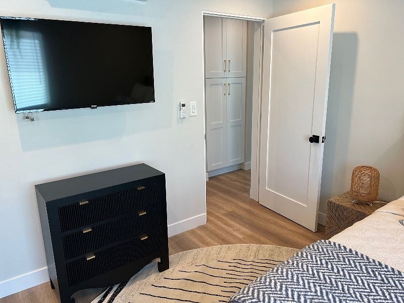 Bedroom leading to hallway