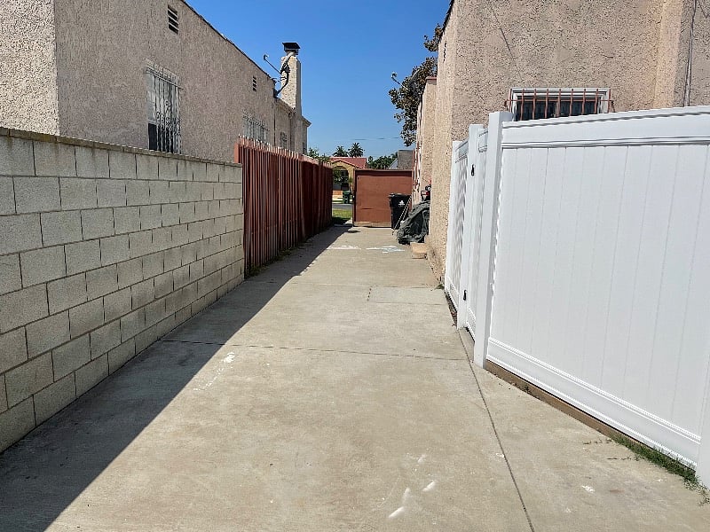 Front view of home path leading out to the street
