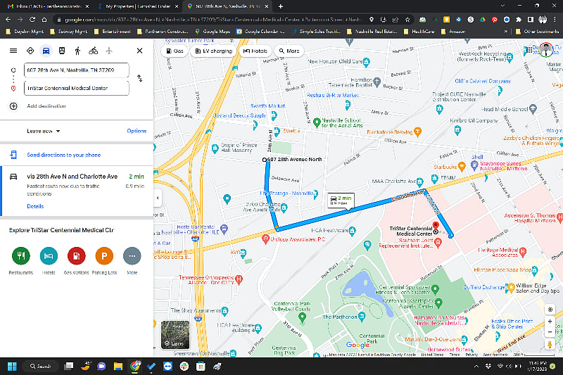 .9 miles to Tristar Centennial Medical