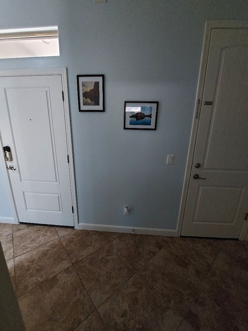 Left door is private entrance, right door is shared to main house. It will remain locked.
