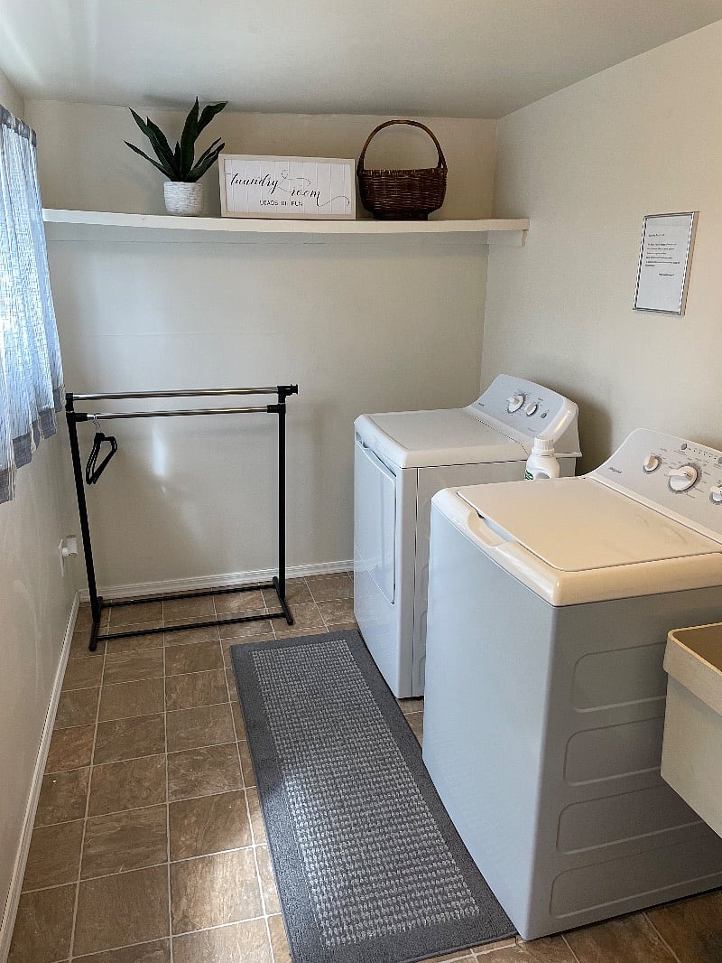Laundry room with utility sink