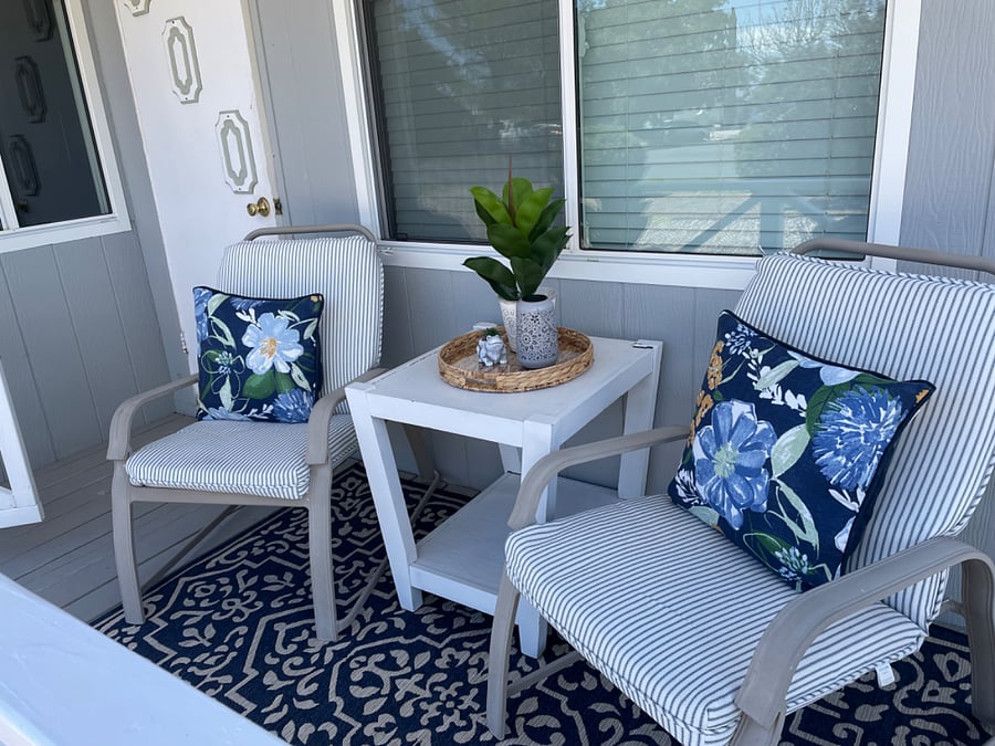 Front porch seating area