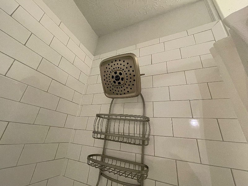 Upgraded shower head.
