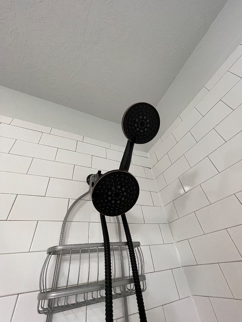 Upgraded shower head.
