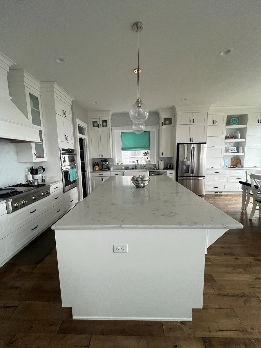 The kitchen area.