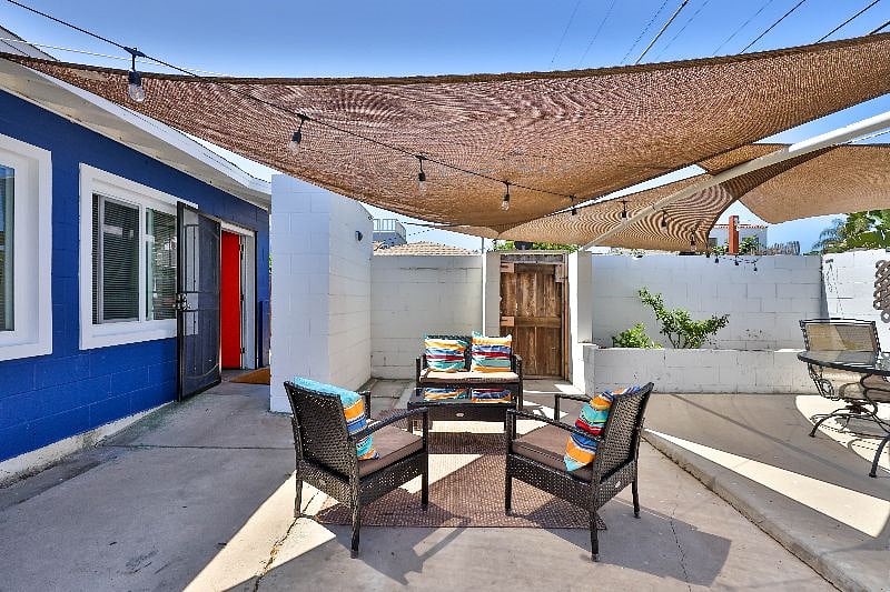 The entire spacious backyard is private and is perfect for a morning cup of coffee or to watch the sunset!
