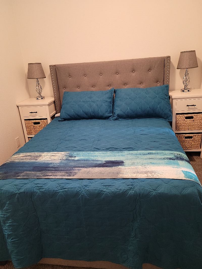 Guest Bedroom-Full Size Bed with Closet and Fan